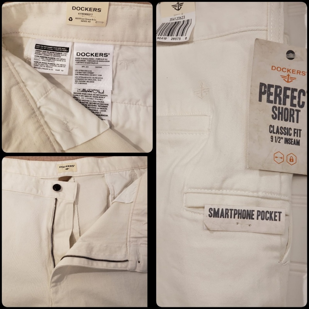 Dockers Golf Shorts Off White - Picture 4 of 4